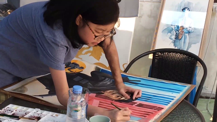 ศิลปินสาวน้อยป่วยหนักวาดภาพฮีโร ผบ.ตร.ลุยเหตุกราดยิง